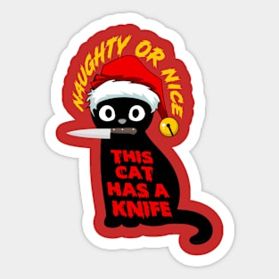 Purrfectly Clawsome Kitty - Naughty or Nice Sticker